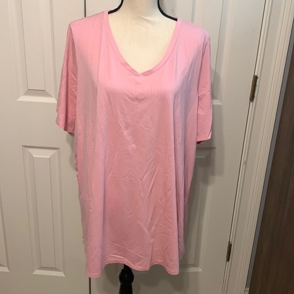 Ellos Plus Drapey V Neck Tee - Picture 1 of 7